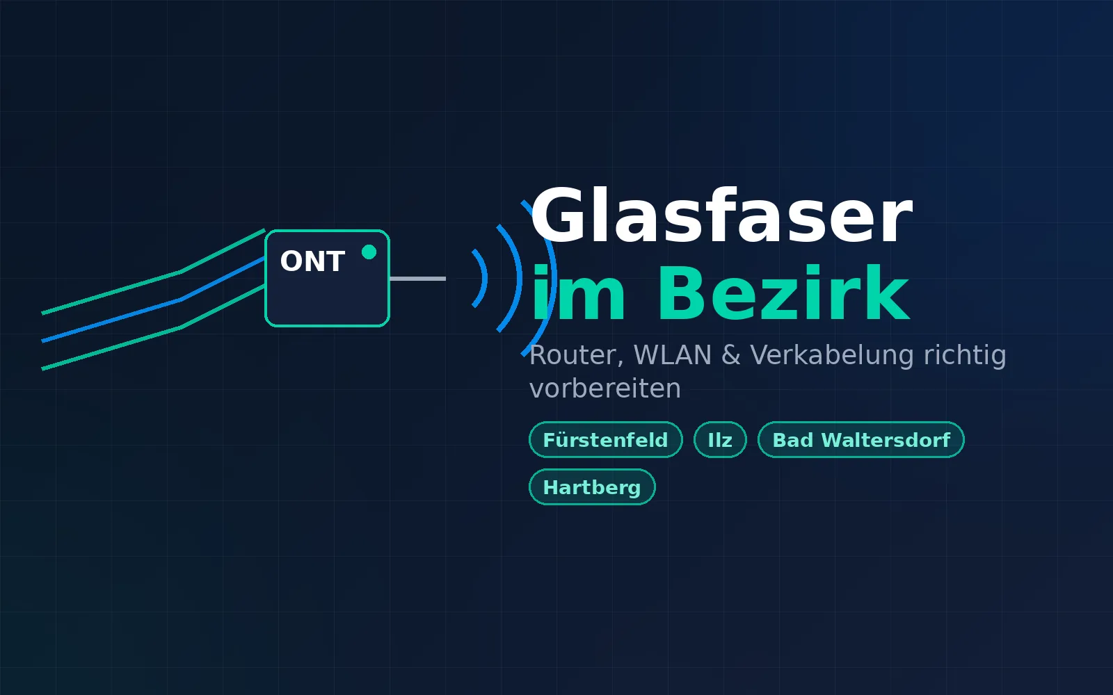 Glasfaser kommt in den Bezirk Hartberg-Fürstenfeld: Router, WLAN & Verkabelung vorbereiten