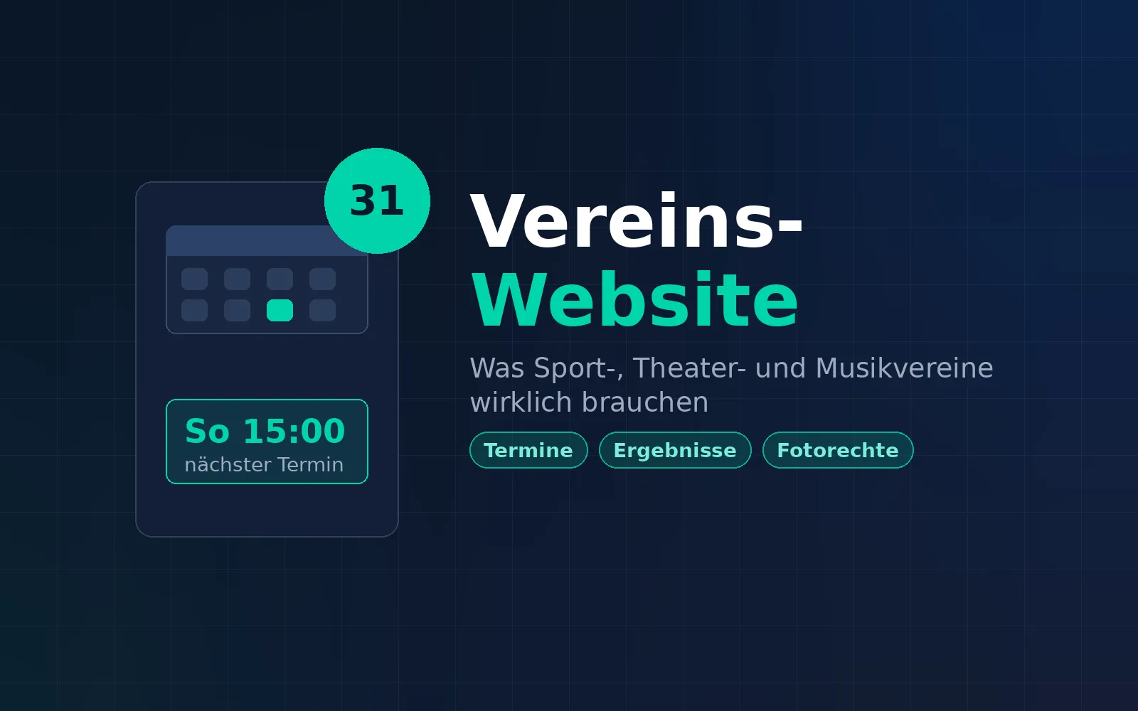 Vereins-Website in der Oststeiermark: Was Sport-, Theater- und Musikvereine wirklich brauchen