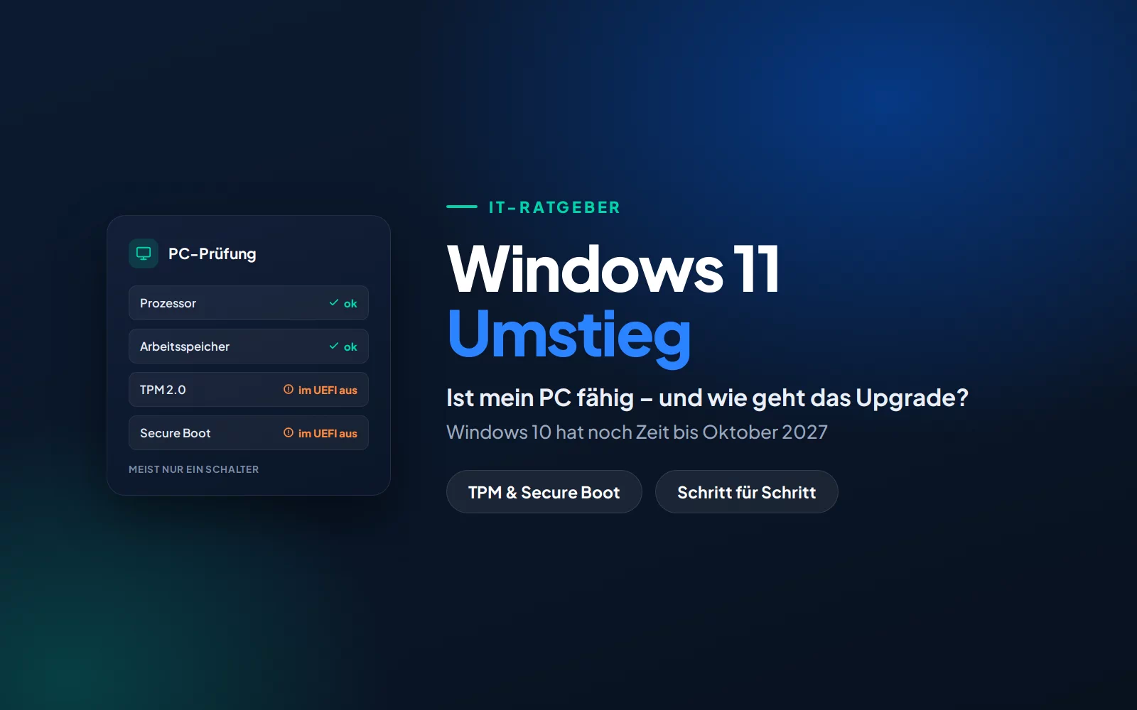 Windows 11: Ist mein PC fähig – und wie läuft der Umstieg?