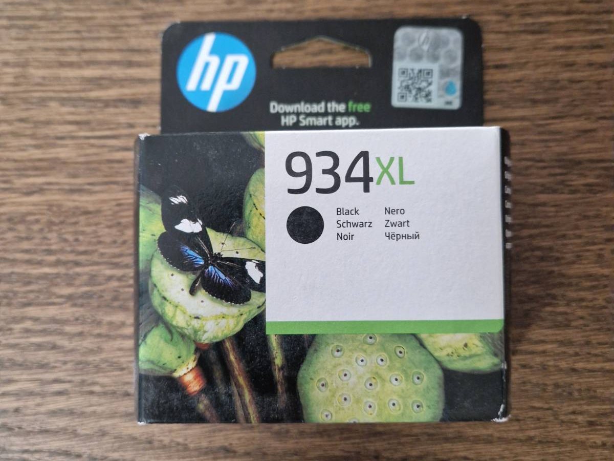 Original-Tintenpatrone HP 934XL Schwarz in der Verpackung