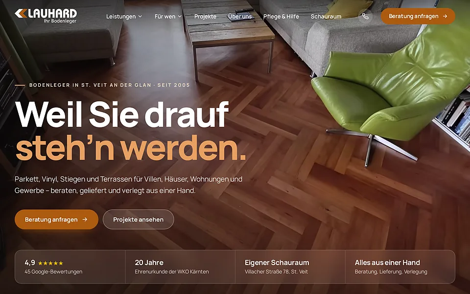 Website-Referenz: Boden Lauhard