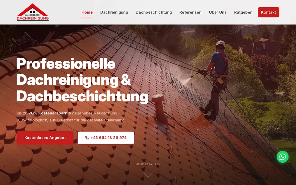 Website-Referenz: Sauberdach