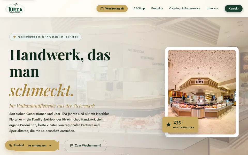 Website-Referenz: Fleischerei Turza