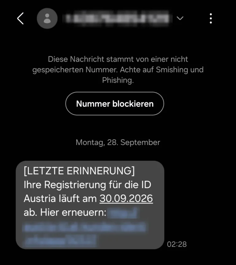 Warnung: Gefälschte SMS zur ID Austria – so erkennen Sie den Betrug